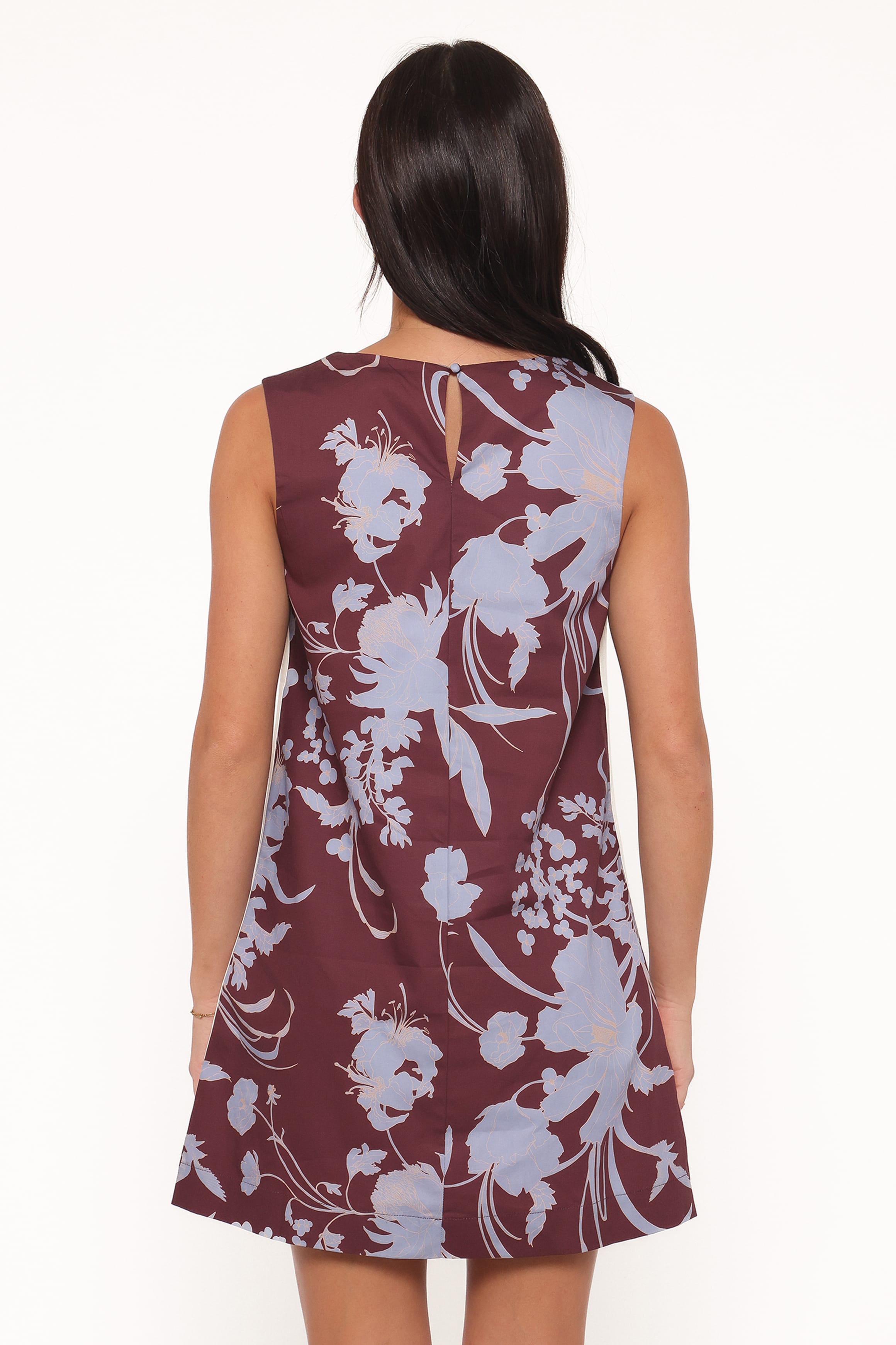 Petal and Pup USA DRESSES Elorna Mini Dress - Burgundy Floral