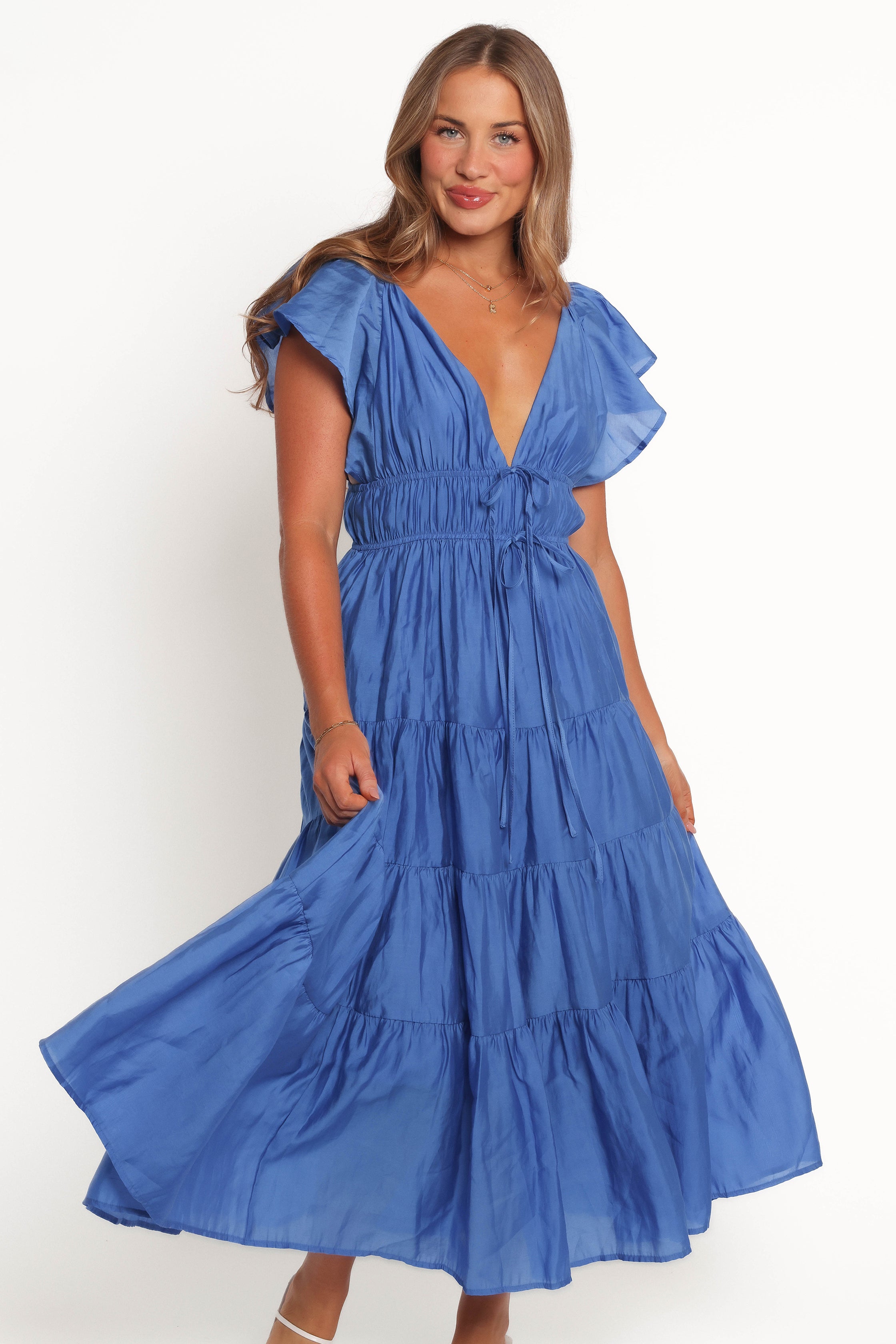 Petal and Pup USA DRESSES Elowen Midi Dress - Cobalt Blue