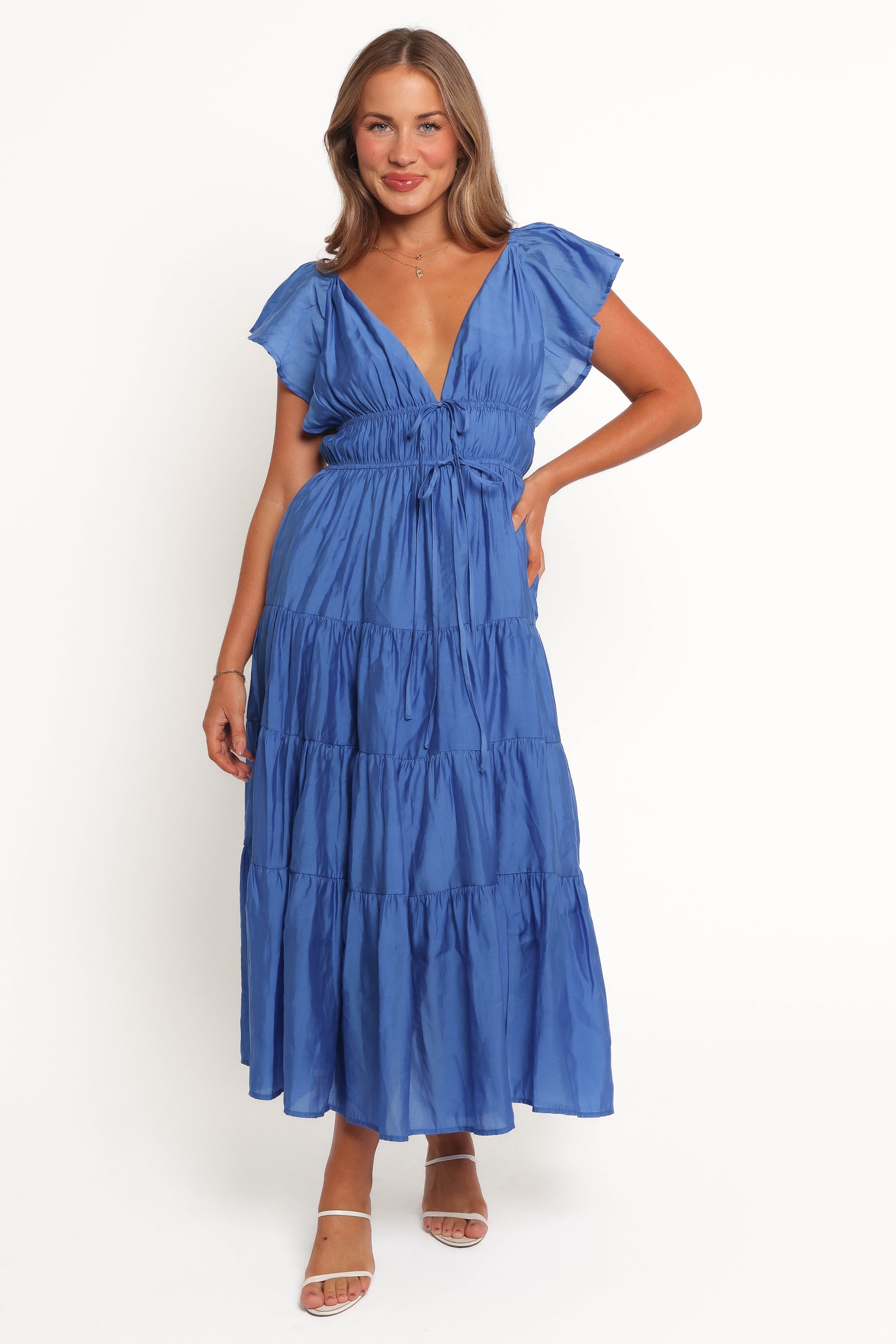 Petal and Pup USA DRESSES Elowen Midi Dress - Cobalt Blue