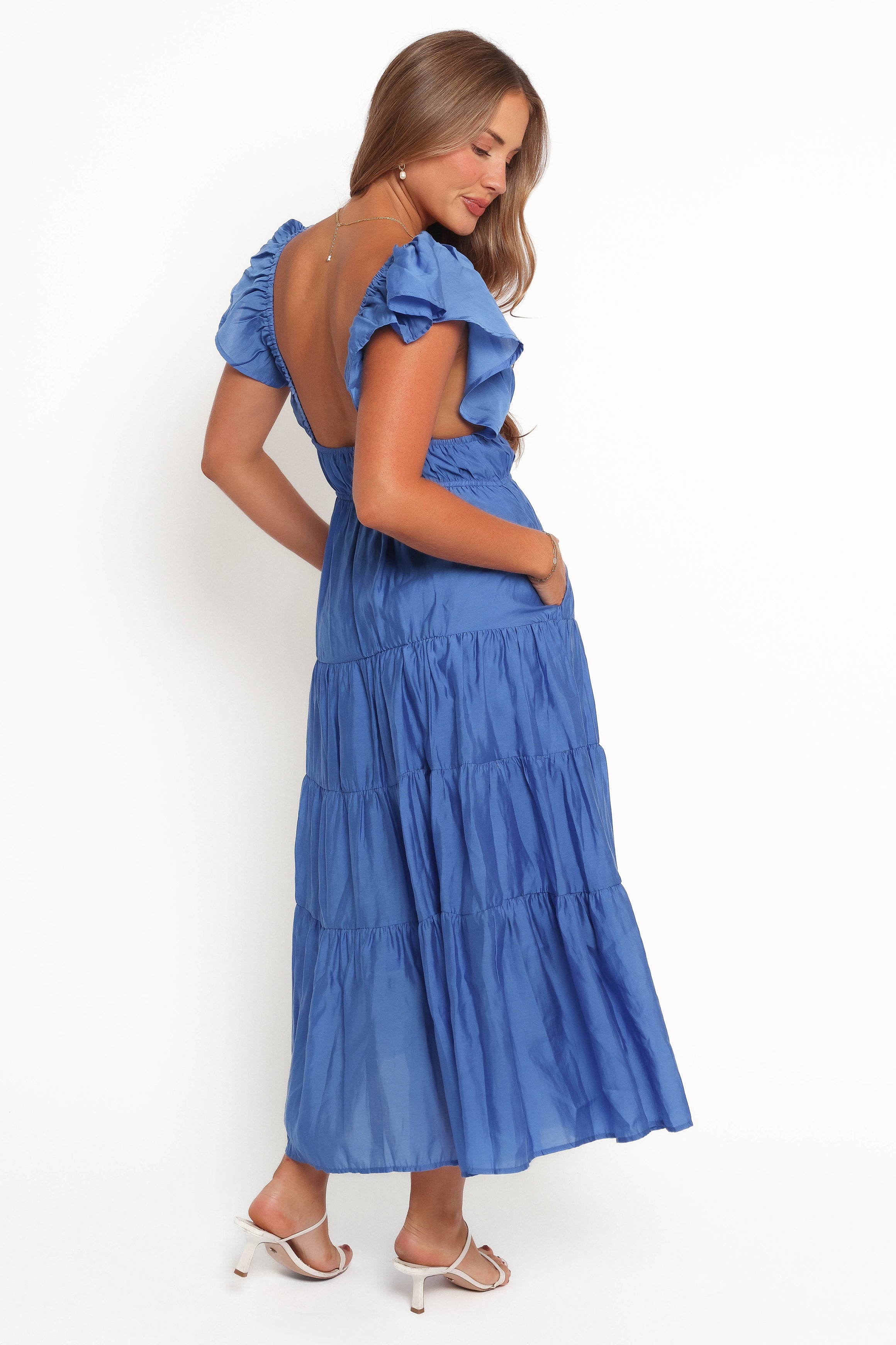 Petal and Pup USA DRESSES Elowen Midi Dress - Cobalt Blue