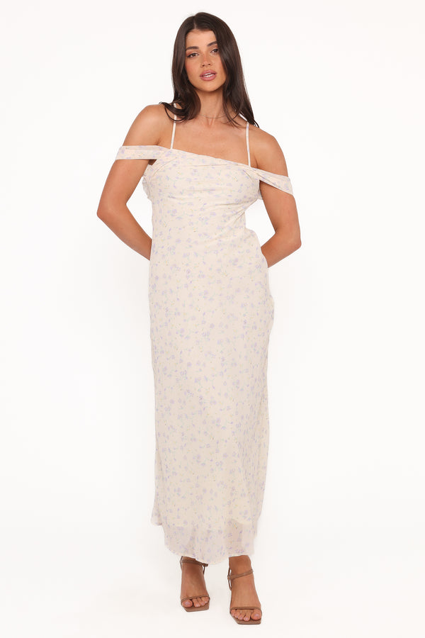 Petal and Pup USA DRESSES Elwood Midi Dress - Yellow Ditsy Floral