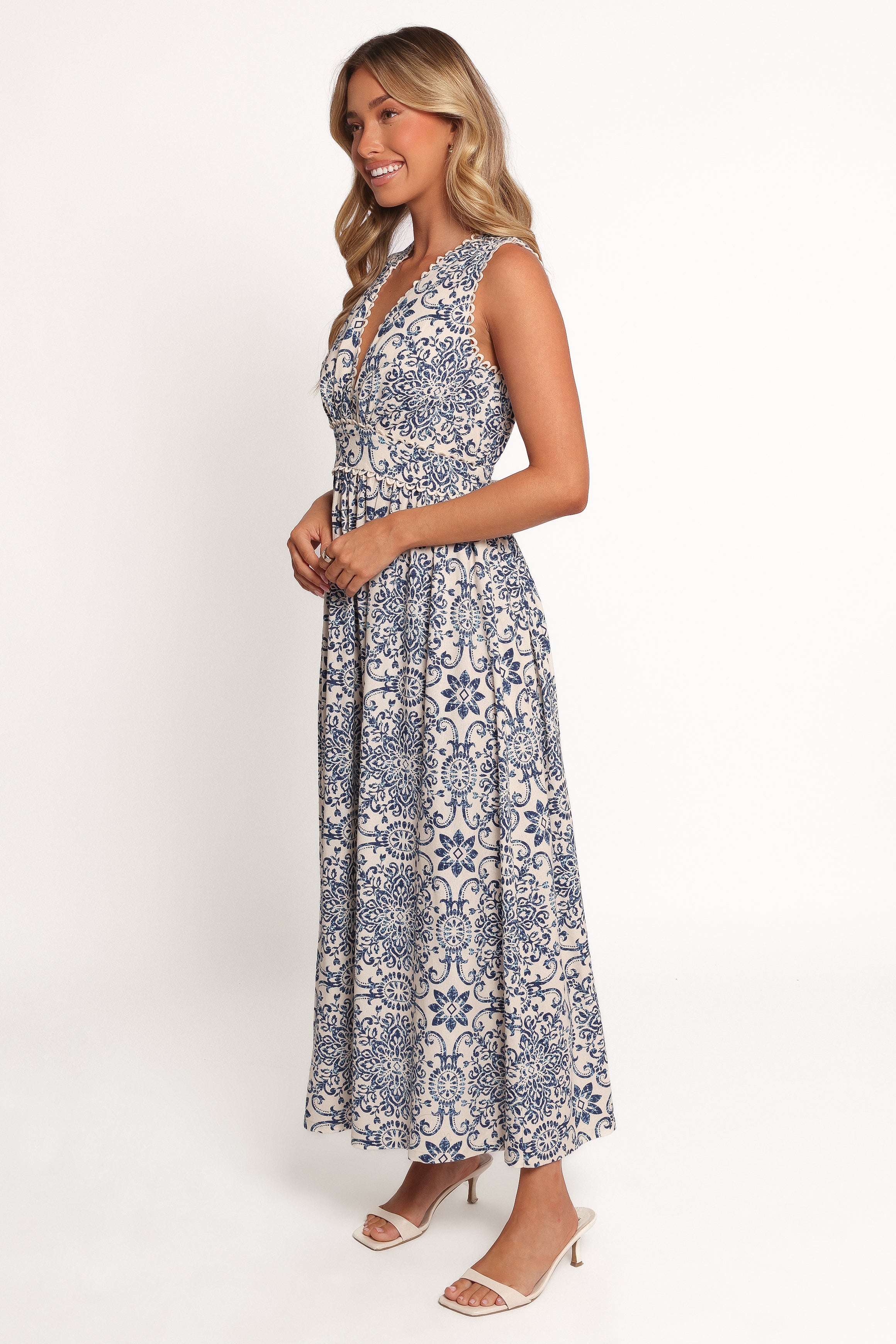 Petal and Pup USA DRESSES Elysia Midi Dress - Azalea Mosaic