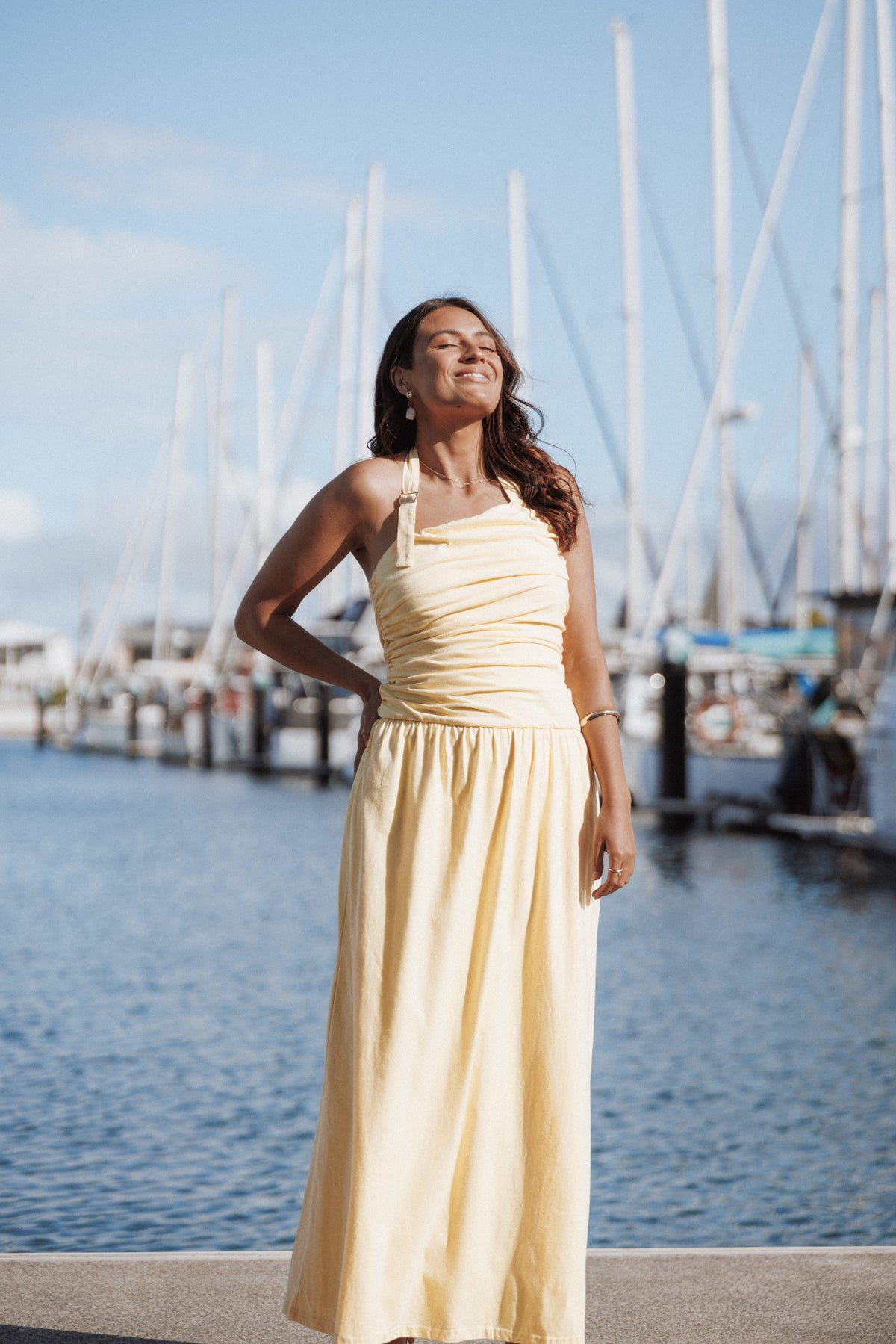 pale yellow dress bridesmaid Pale Yellow, Floor-Length Bridesmaid Dresses by Bill Levkoff