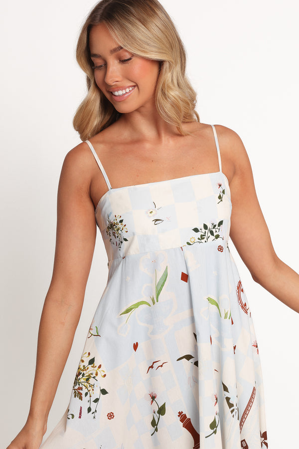 Petal and Pup USA DRESSES Emmeline Maxi Dress - Blue Floral