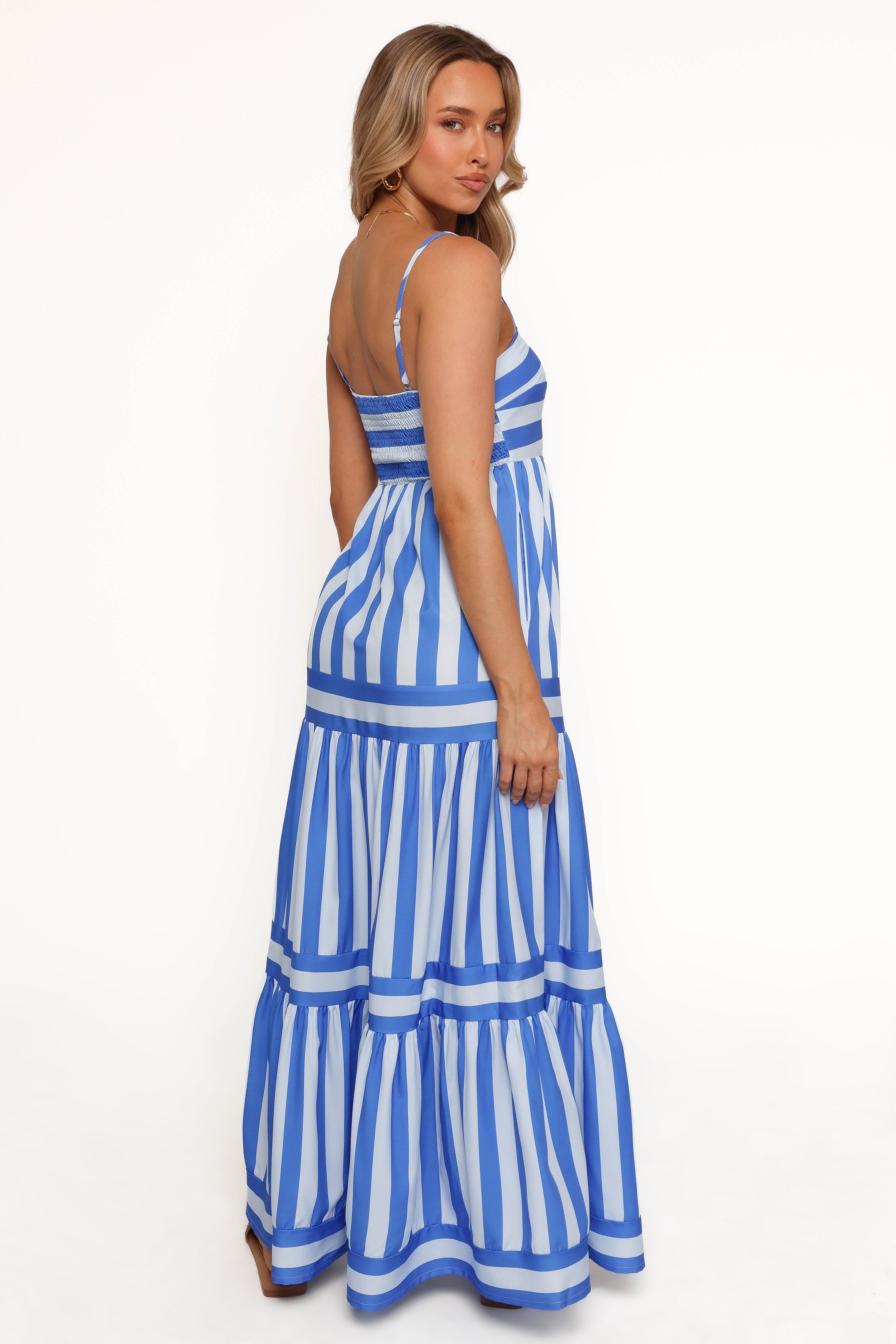 Petal and Pup USA DRESSES Emry Maxi Dress - Blue Stripe
