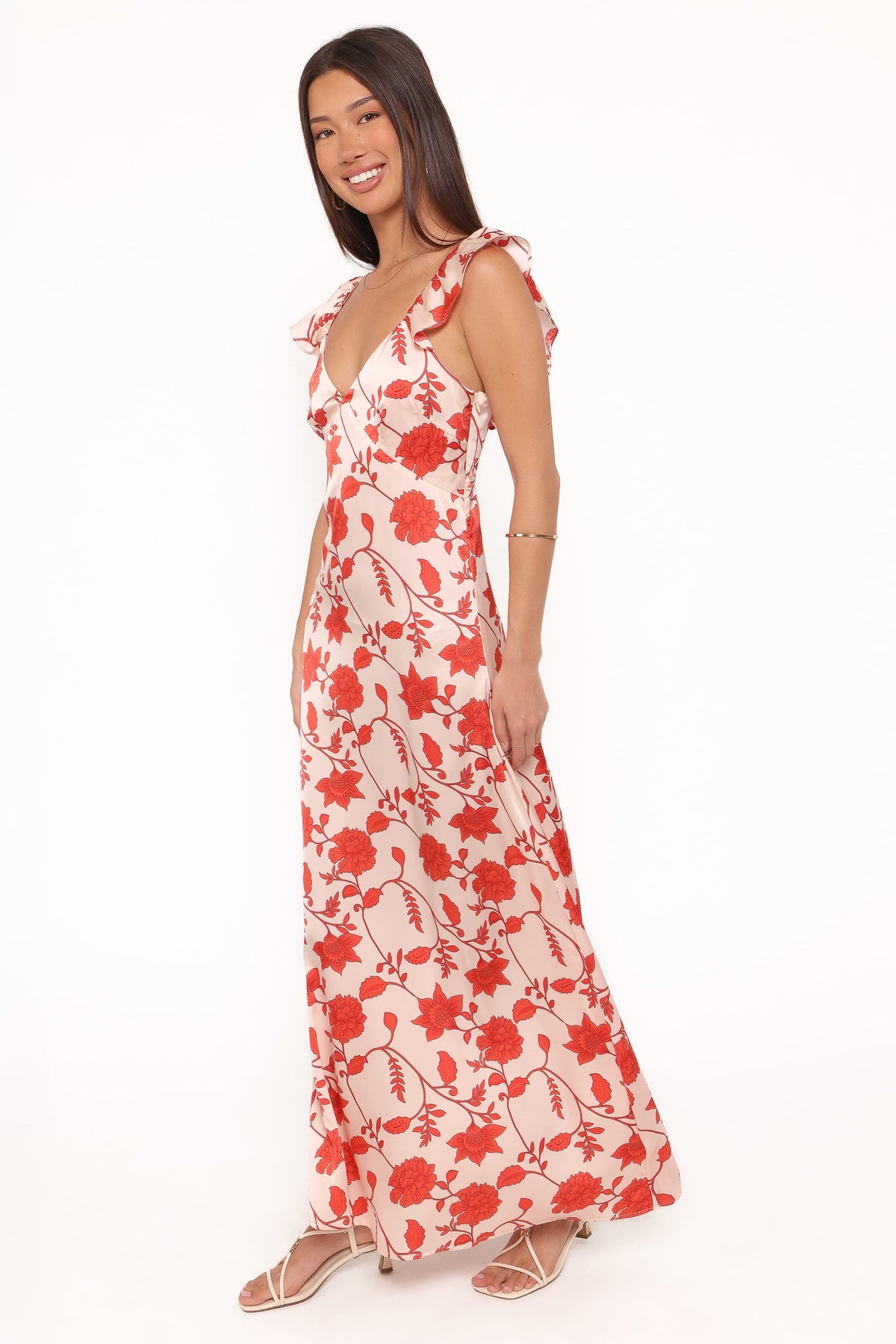 Enala Maxi Dress - Red Floral Enala Maxi Dress - Red Floral