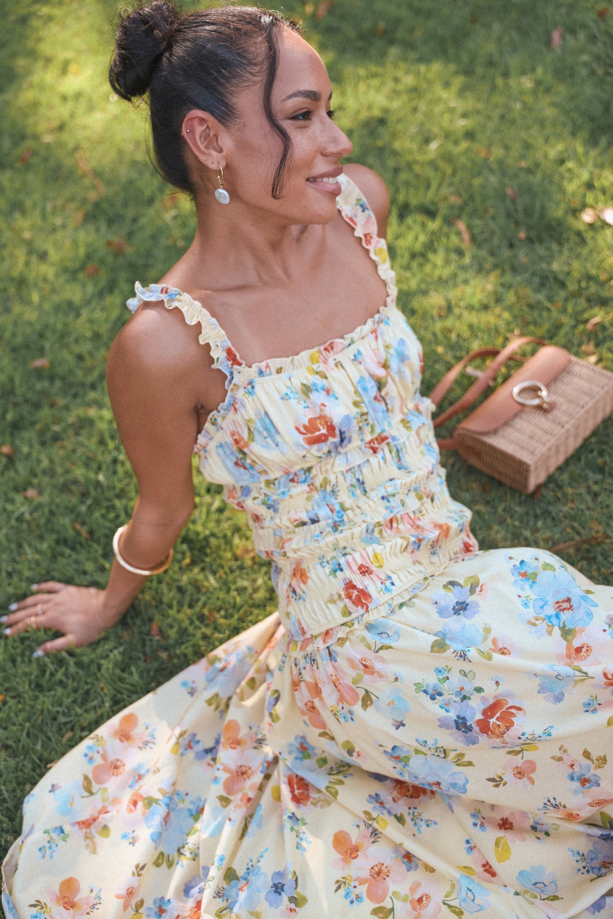 Enola Gather Midi Dress