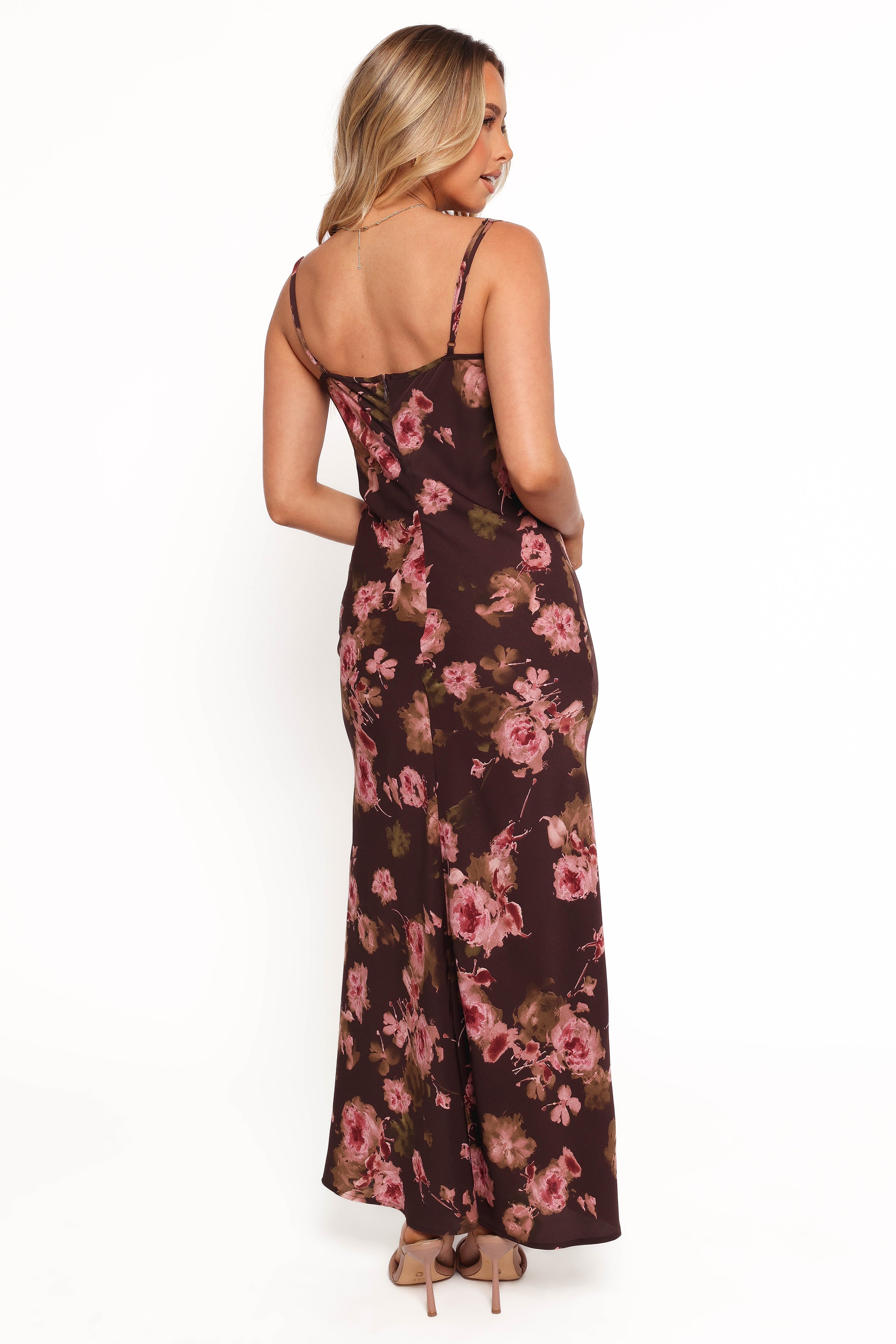 Petal and Pup USA DRESSES Enya Maxi Dress - Chocolate Floral