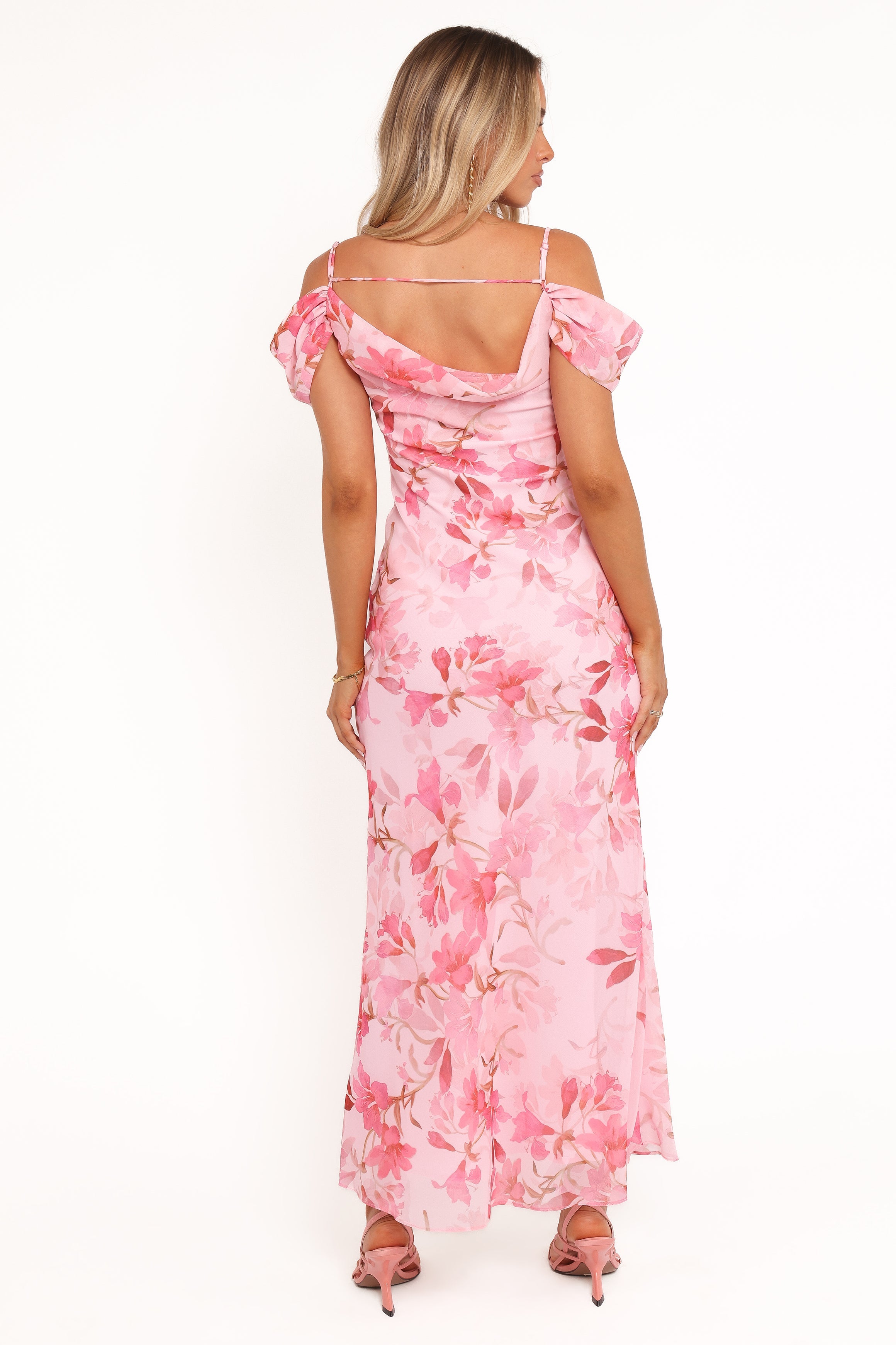 Petal and Pup USA DRESSES Esther Midi Dress - Pink Floral