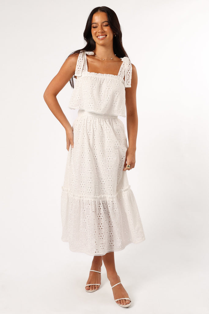 Esther Midi Dress White Petal & Pup USA