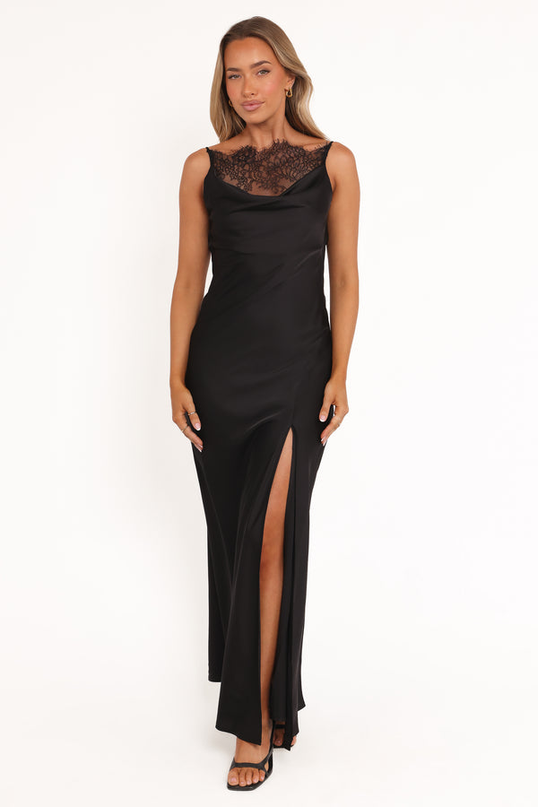 Petal and Pup USA DRESSES Evana Lace Maxi Dress - Black