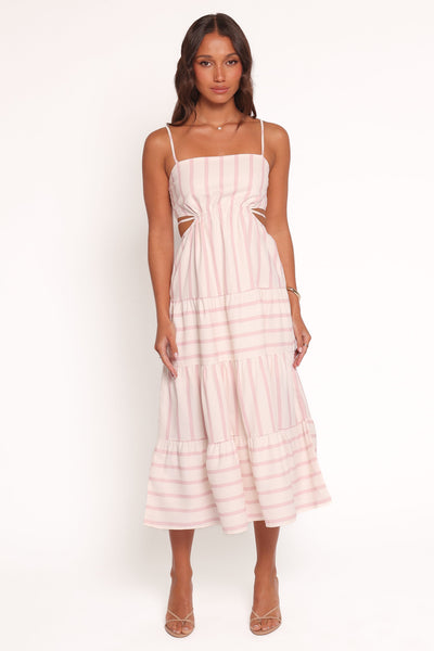 hello lovely striped midi dress FREE PEOPLE Hello Lovely Striped Midi Dress