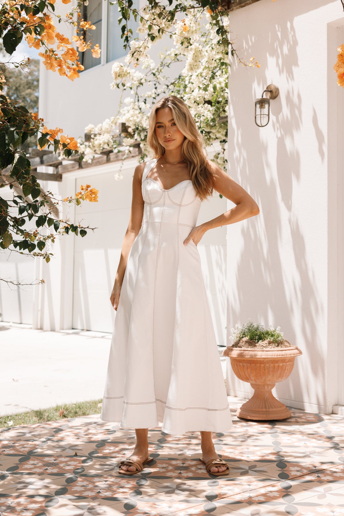 agate crossback midi dress Everly Crossback Midi Dress