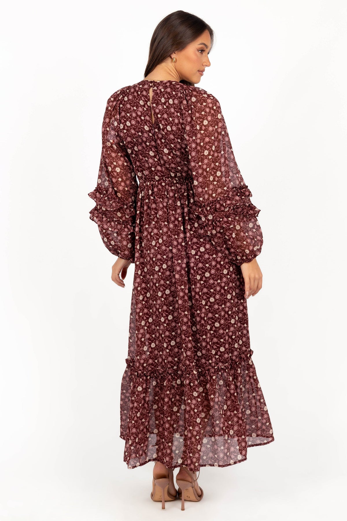 floral maxi dress with bell sleeves Petal and Pup Women's Evian Long Sleeve Maxi Dress