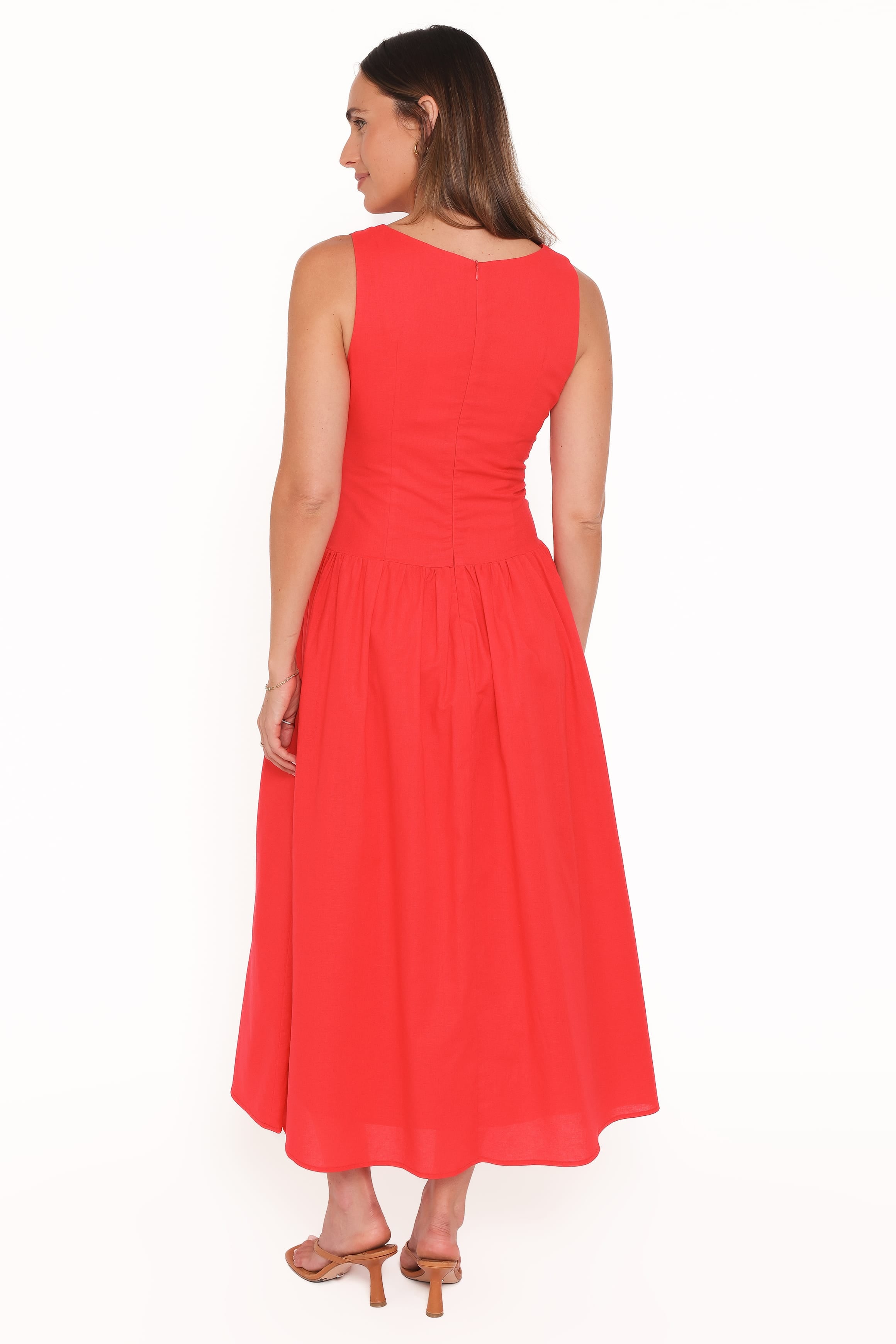 Petal and Pup USA DRESSES Evie Button Front Maxi Dress - Red
