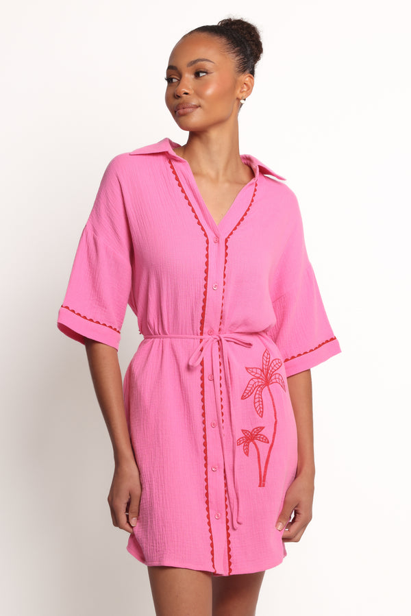 Petal and Pup USA DRESSES Fabiola Mini Dress - Pink (Hold for Amazon)