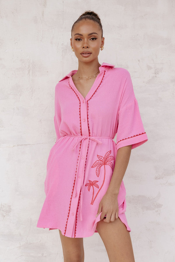 Petal and Pup USA DRESSES Fabiola Mini Dress - Pink (Hold for Amazon)
