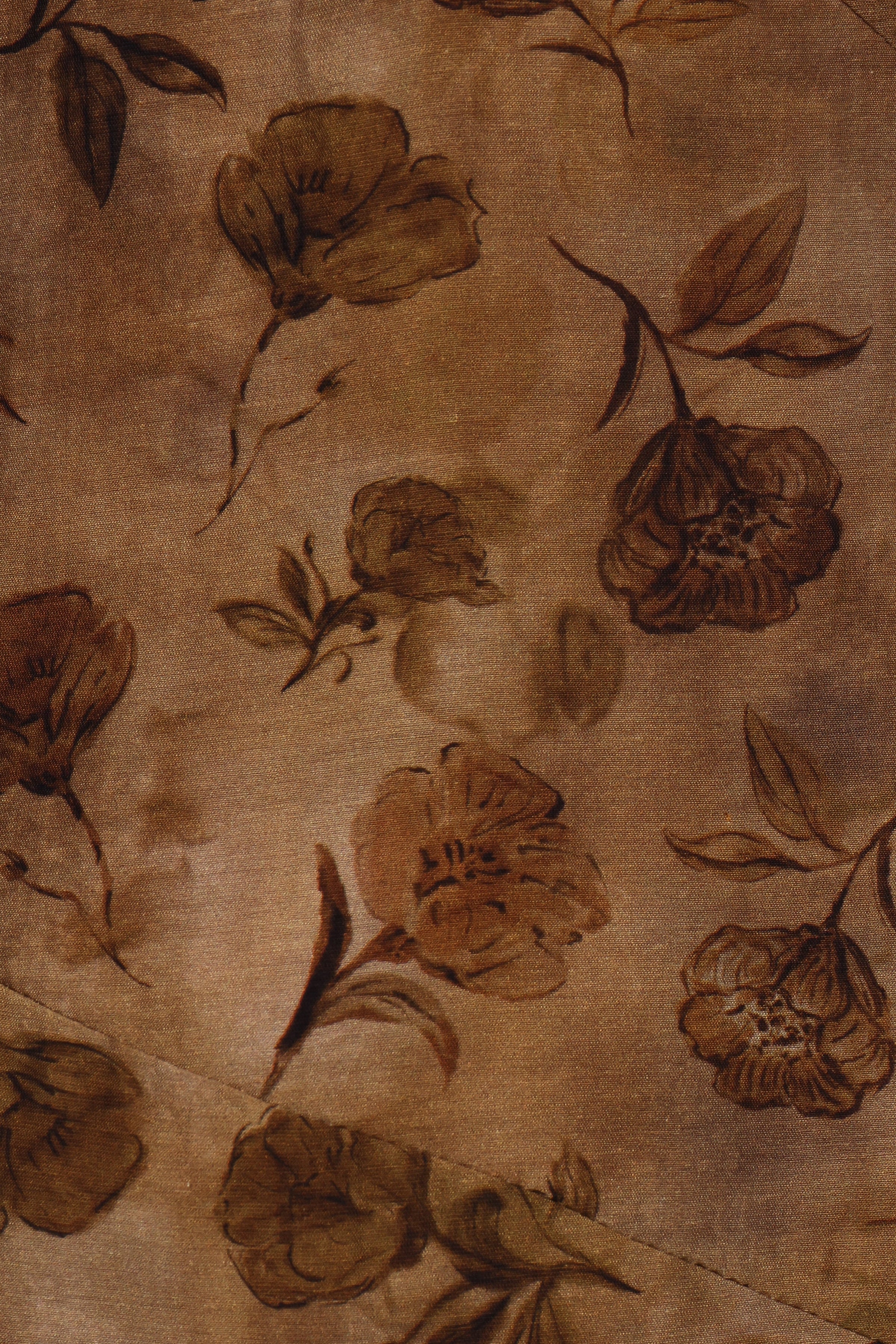 Petal and Pup USA DRESSES Fia Midi Dress - Tan Floral