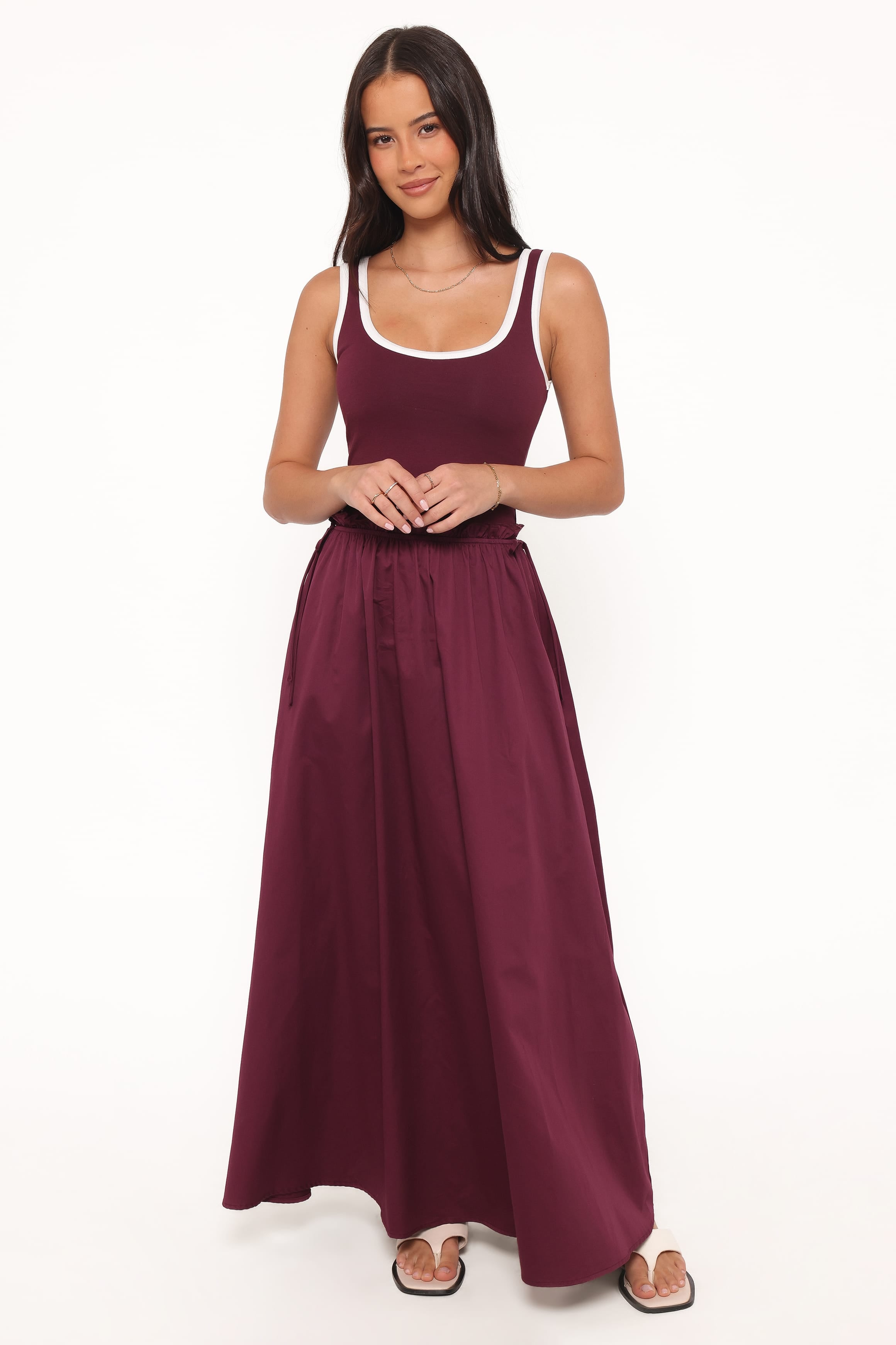 Petal and Pup USA DRESSES Finesse Maxi Dress - Burgundy