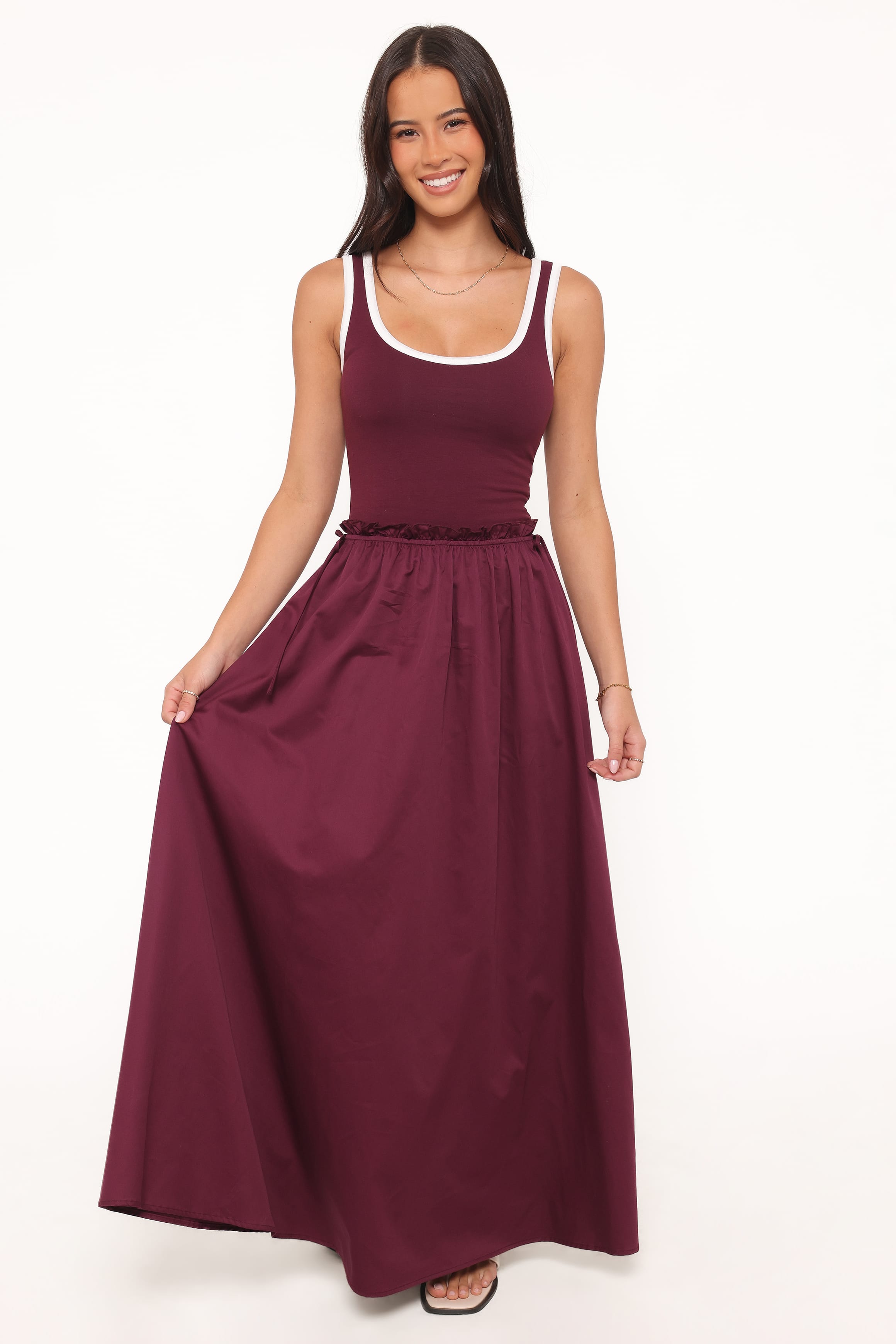 Petal and Pup USA DRESSES Finesse Maxi Dress - Burgundy