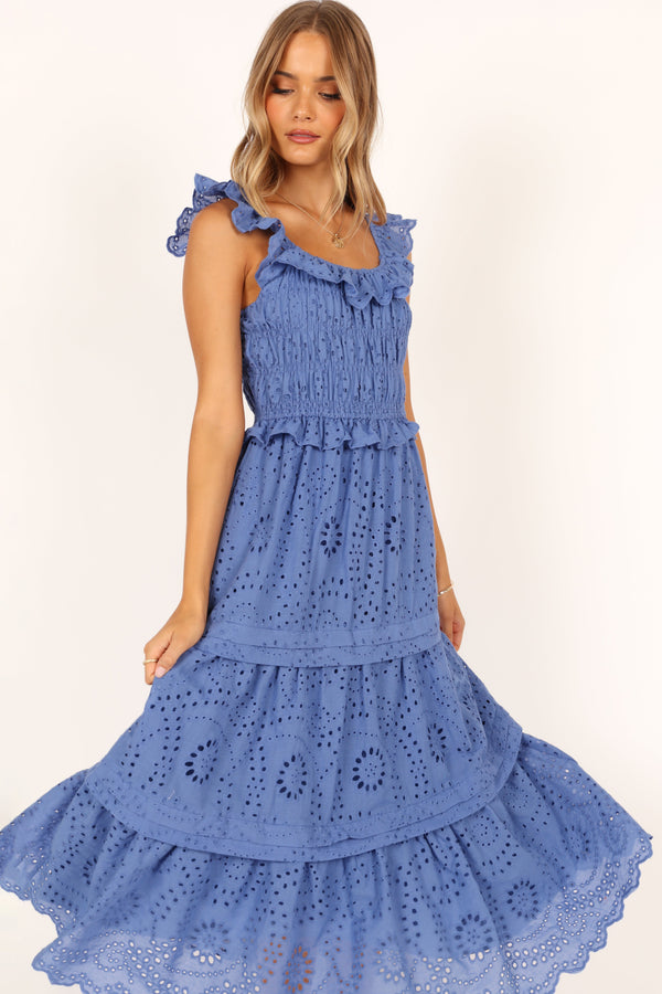 Petal and Pup USA DRESSES Finley Maxi Dress - Blue