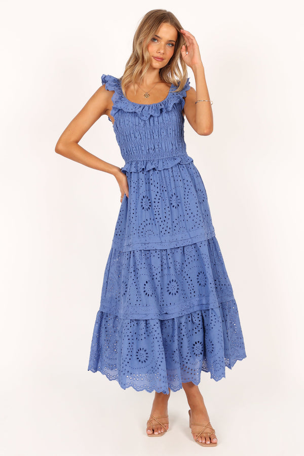 Petal and Pup USA DRESSES Finley Maxi Dress - Blue