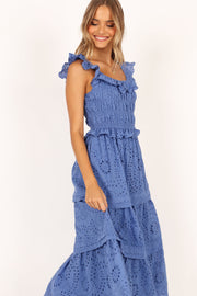 Petal and Pup USA DRESSES Finley Maxi Dress - Blue