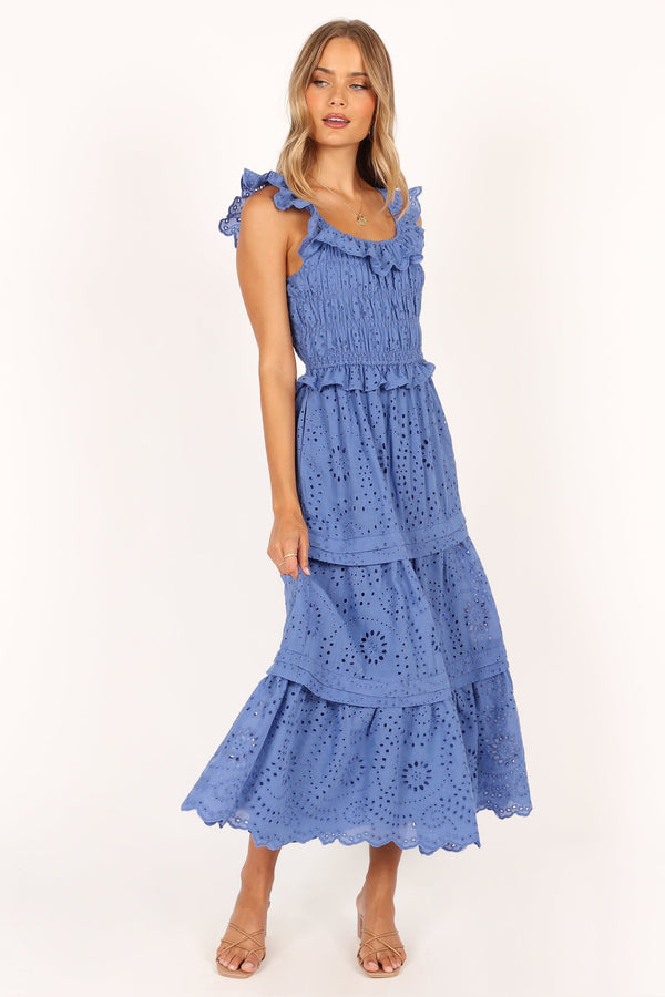 Petal and Pup USA DRESSES Finley Maxi Dress - Blue