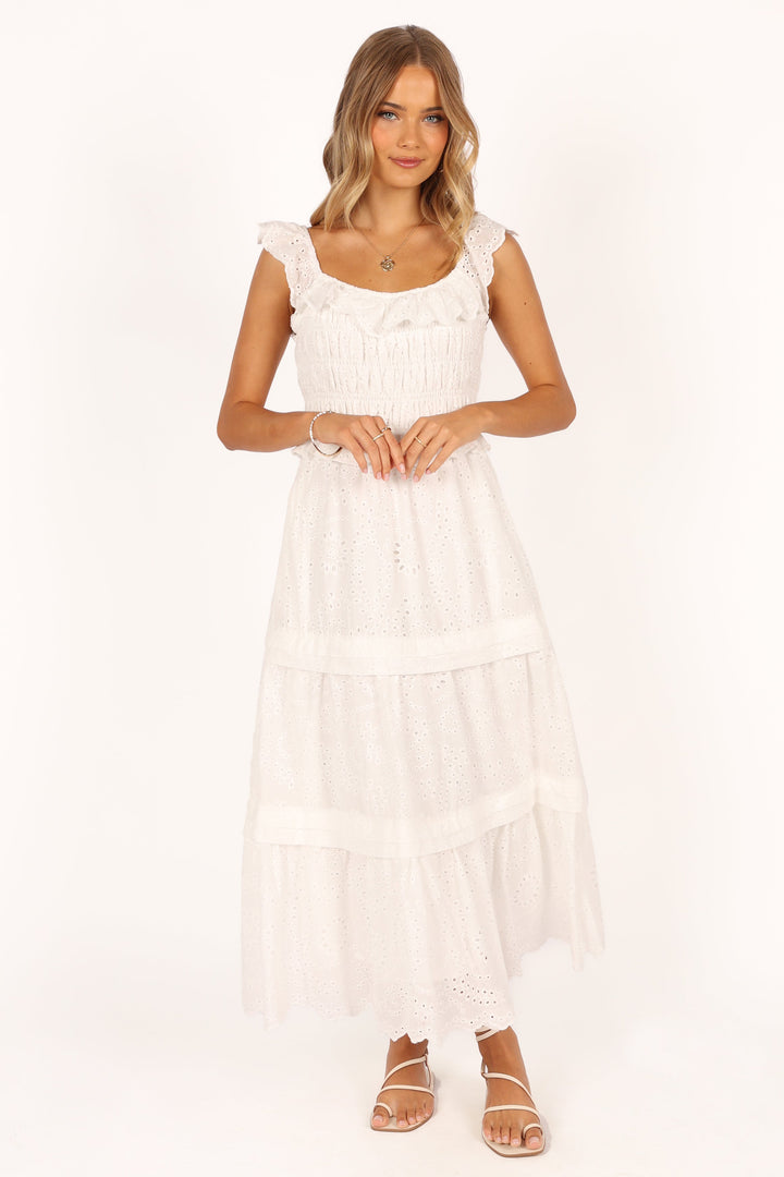 Finley Maxi Dress - White - Petal & Pup USA