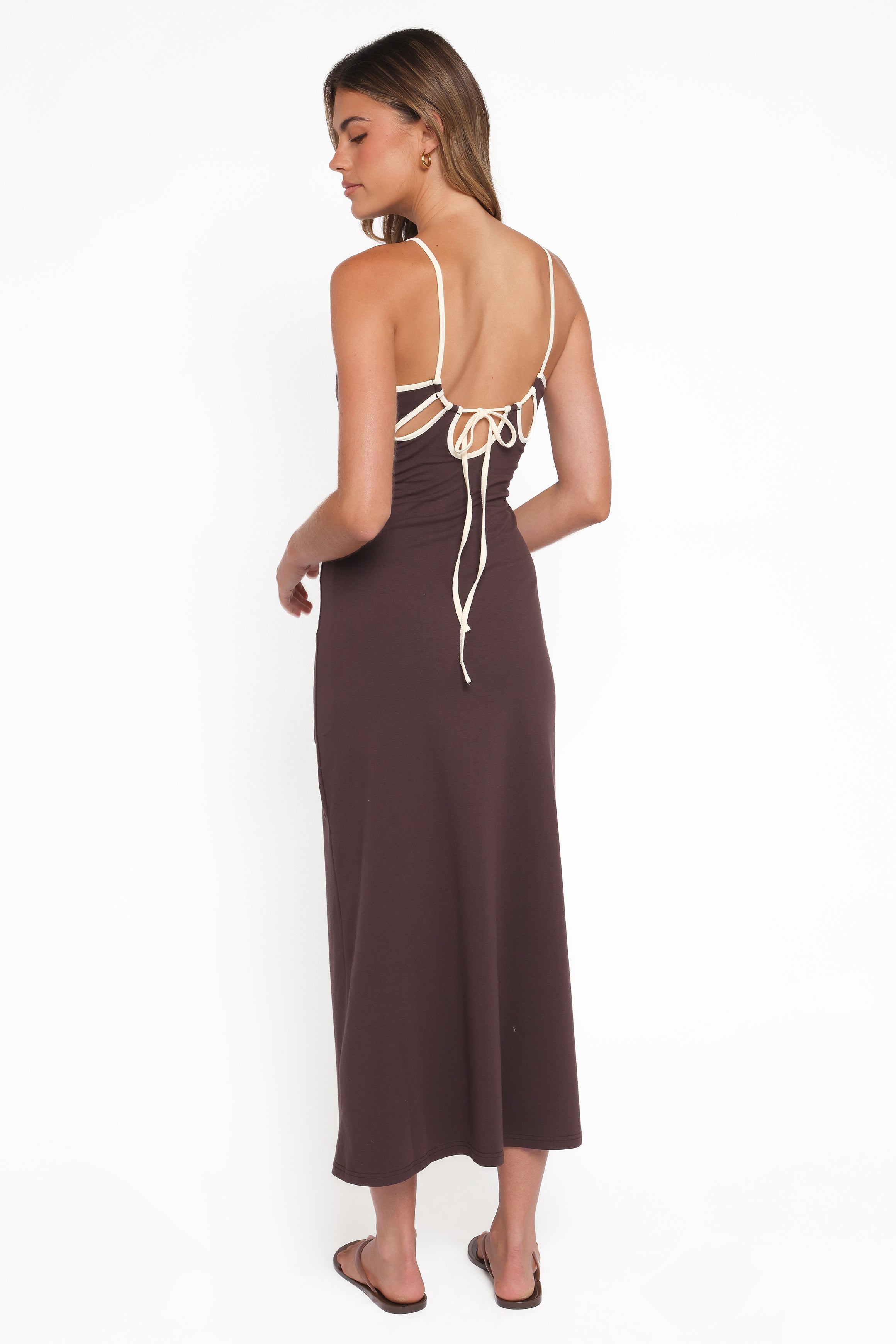 Petal and Pup USA DRESSES Fiona Maxi Dress - Espresso