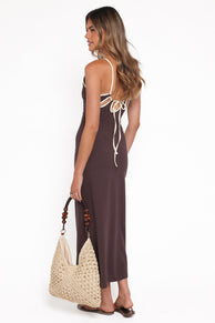 Petal and Pup USA DRESSES Fiona Maxi Dress - Espresso