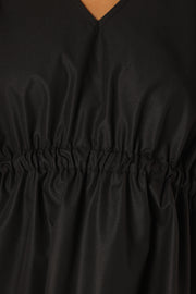 Petal and Pup USA DRESSES Fiona Ruffle Sleeve Mini Dress - Black