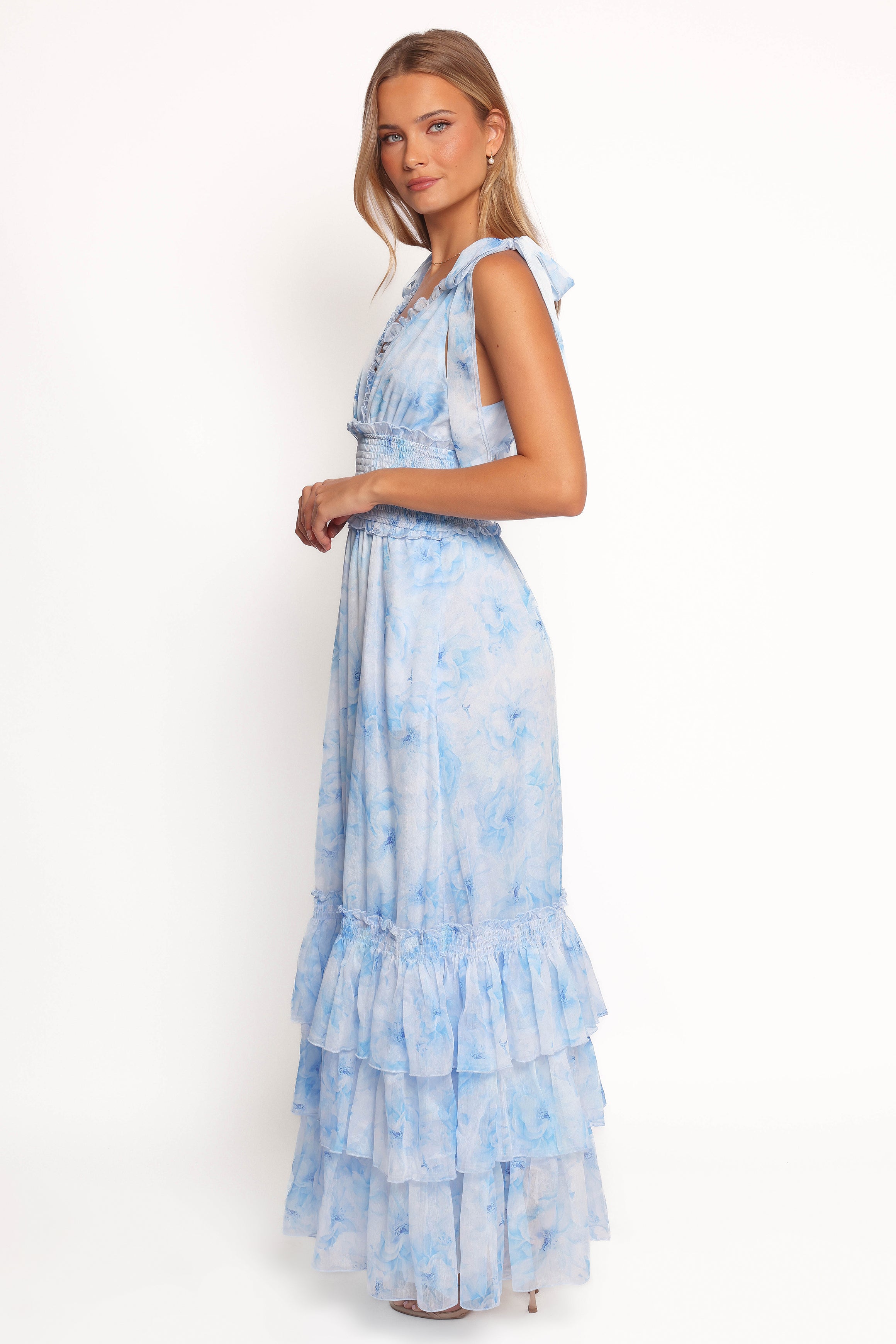 Fionna Maxi Dress - Blue Floral | Petal & Pup USA Fionna Maxi Dress - Blue Floral | Petal & Pup USA
