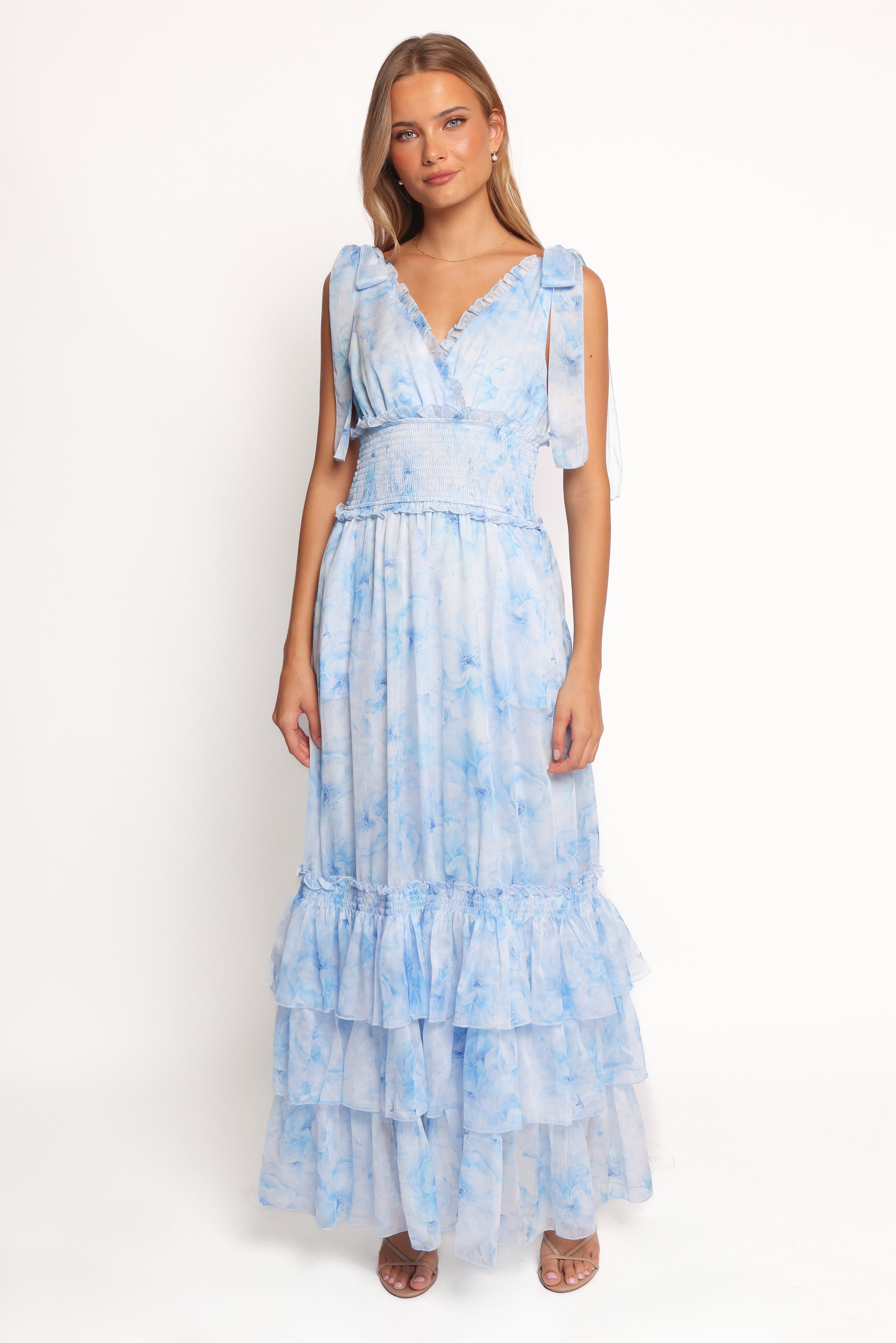Fionna Maxi Dress - Blue Floral | Petal & Pup USA Fionna Maxi Dress - Blue Floral | Petal & Pup USA