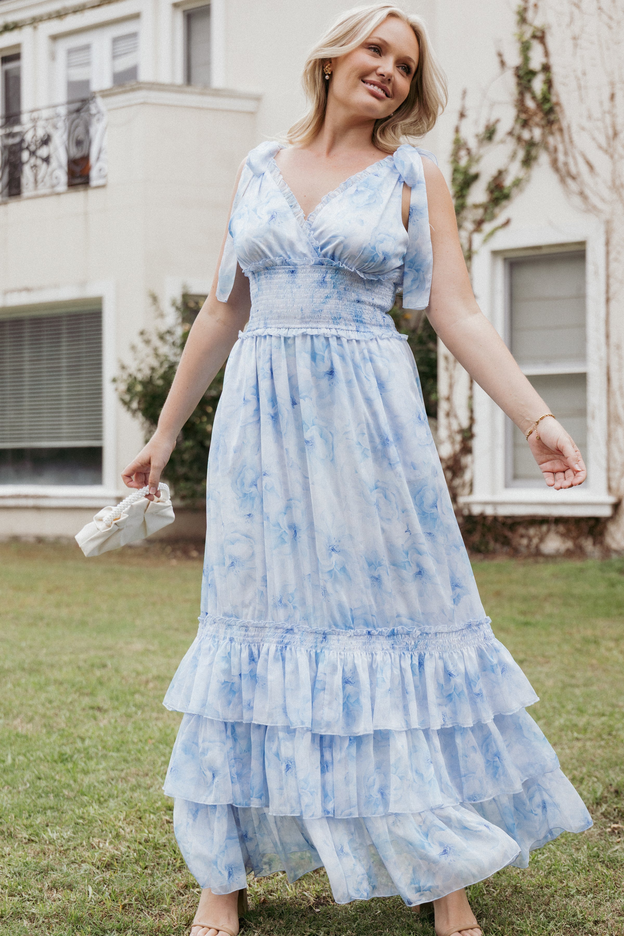 Fionna Maxi Dress - Blue Floral | Petal & Pup USA Fionna Maxi Dress - Blue Floral | Petal & Pup USA