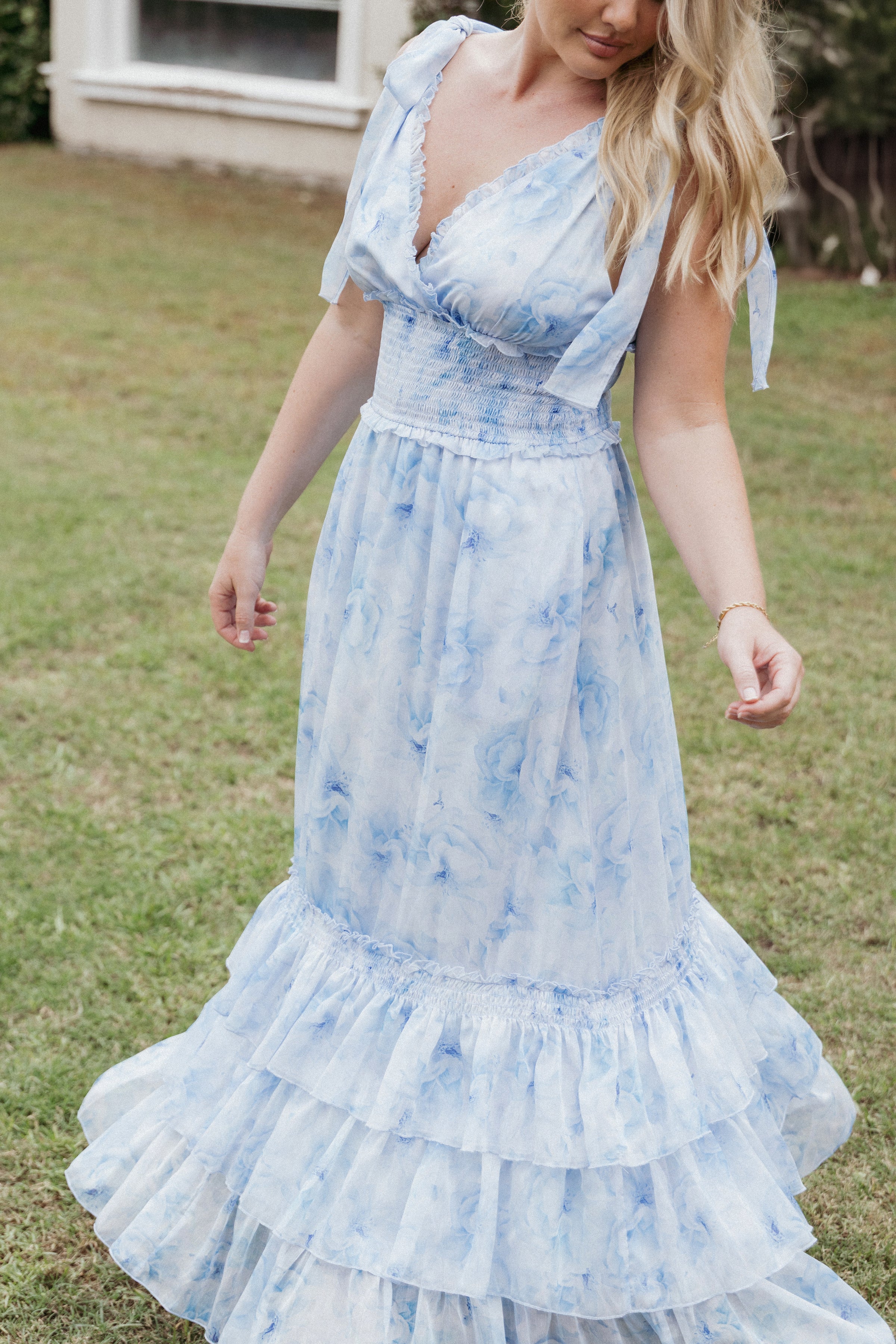 Fionna Maxi Dress - Blue Floral | Petal & Pup USA Fionna Maxi Dress - Blue Floral | Petal & Pup USA
