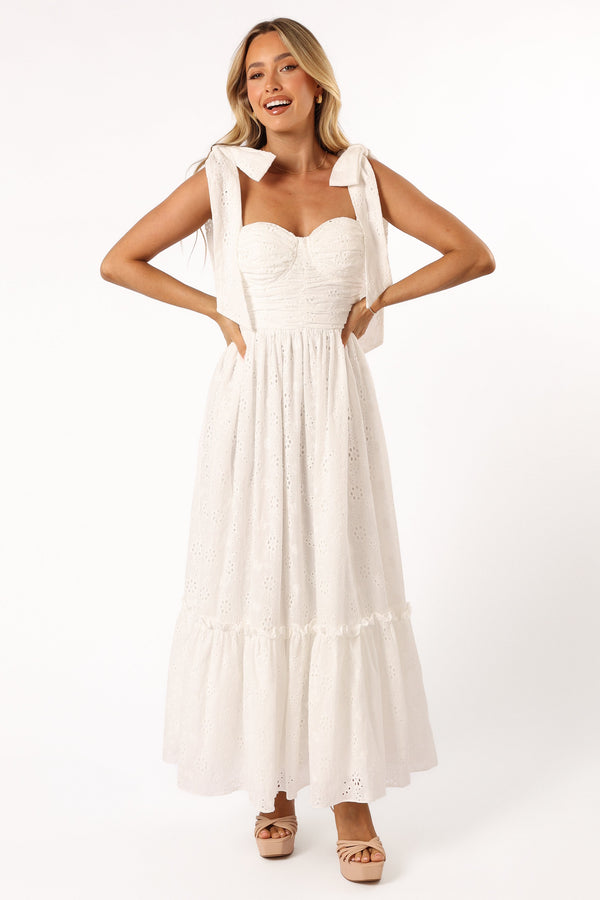 Petal and Pup USA DRESSES Fiora Maxi Dress - White