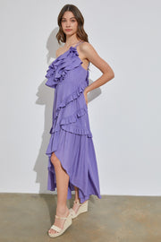 Petal and Pup USA DRESSES Fiorda One Shoulder Midi Dress - Lilac