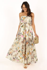 Petal and Pup USA DRESSES Flora Maxi Dress - Ivory Multi