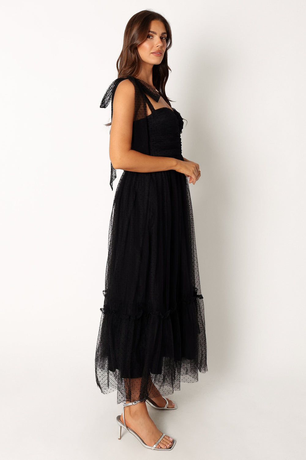 Petal and Pup USA DRESSES Floret Midi Dress - Black