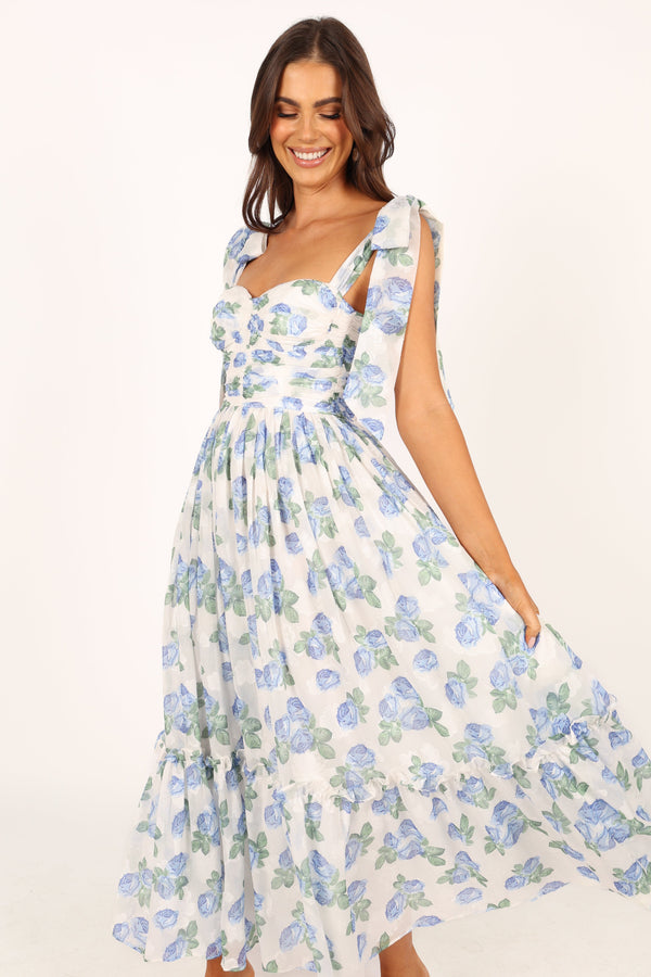 Floret Midi Dress - Red Hearts Floret Midi Dress - Red Hearts