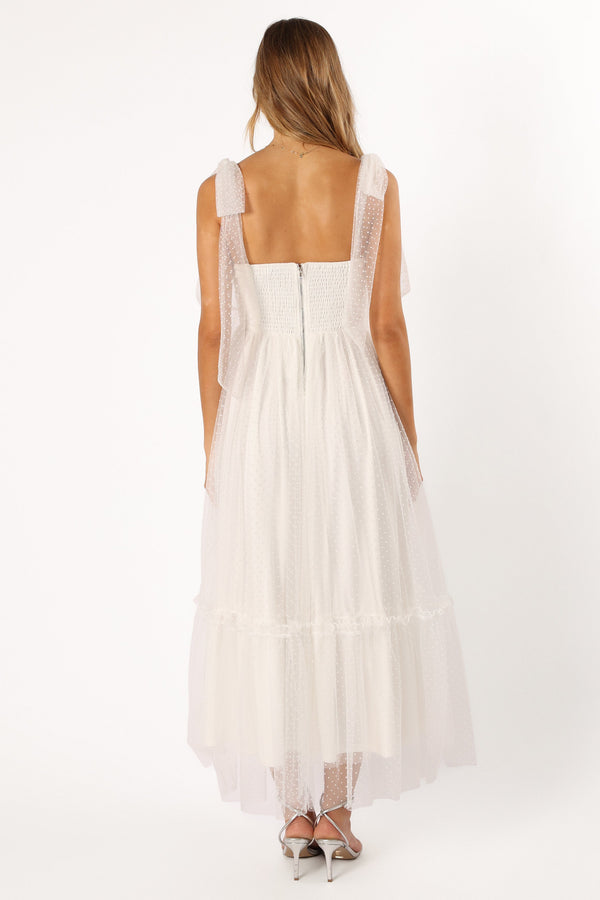 Petal and Pup USA DRESSES Floret Midi Dress - Off White