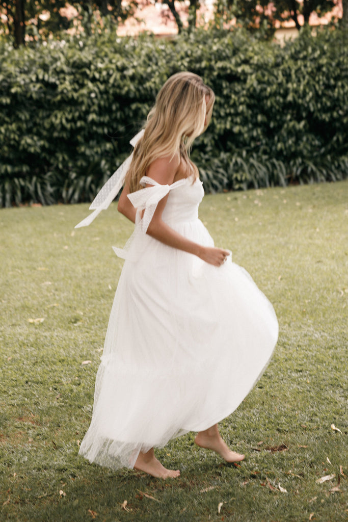 Floret Midi Dress - Off White - Petal & Pup USA