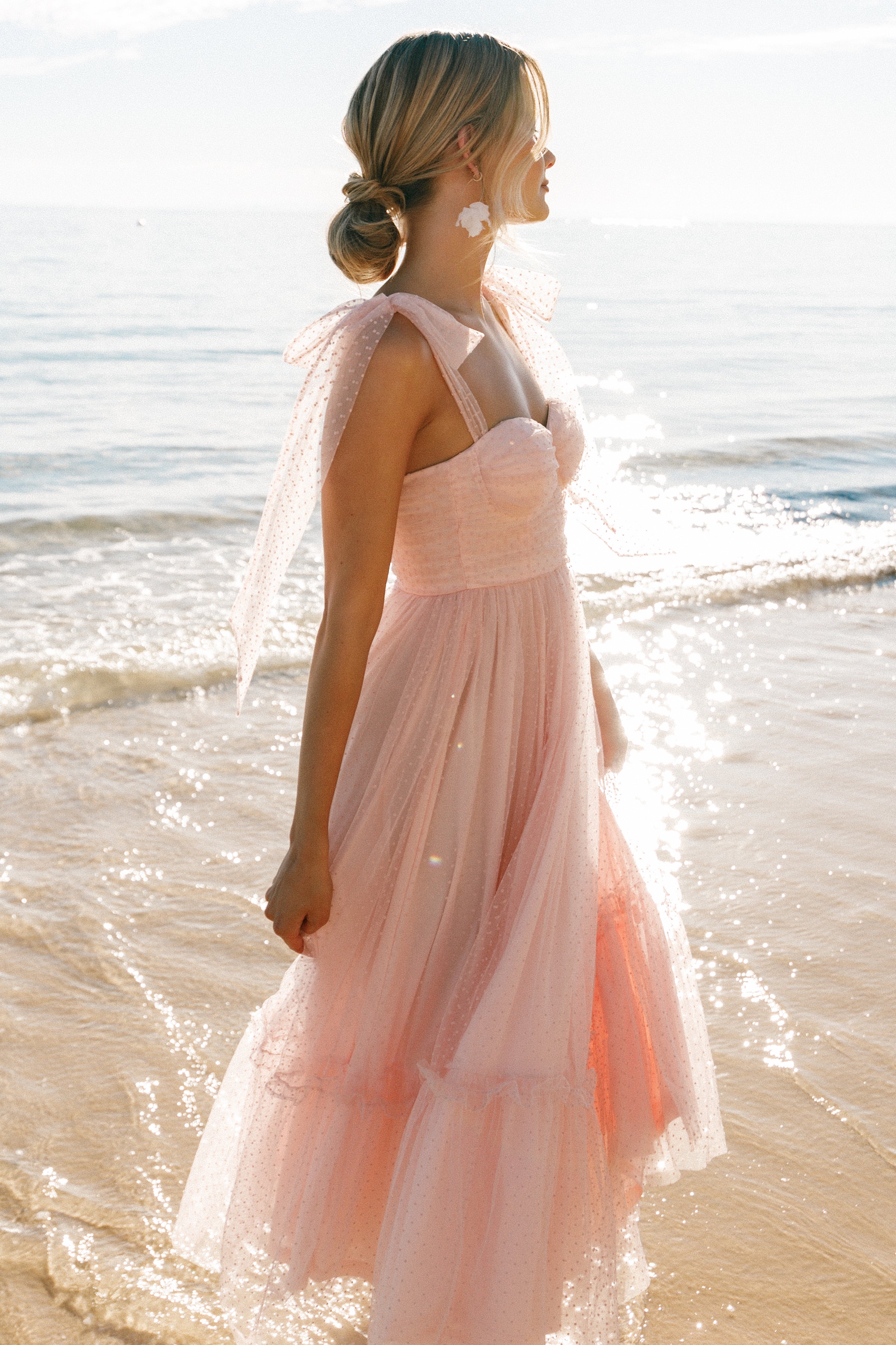 Petal and Pup USA DRESSES Floret Midi Dress - Petal Pink