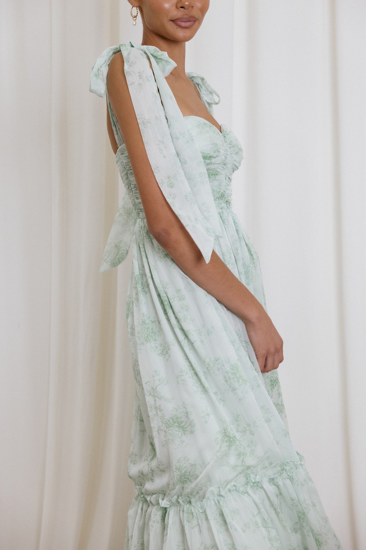 slim fit dress slacks Floret Midi Dress - Sage