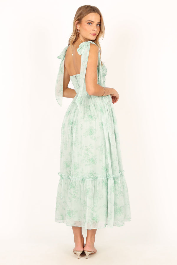 Petal and Pup USA DRESSES Floret Midi Dress - Sage