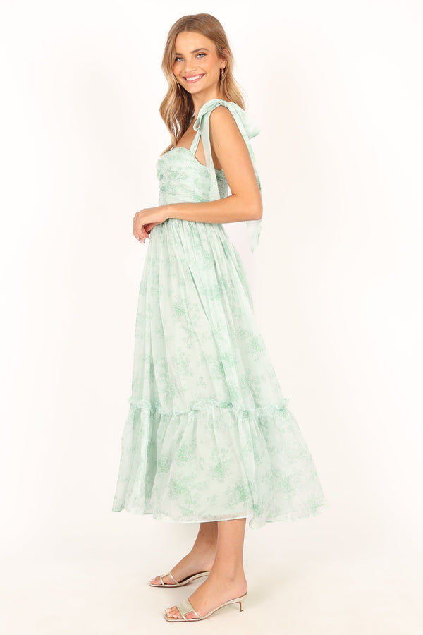 Petal and Pup USA DRESSES Floret Midi Dress - Sage