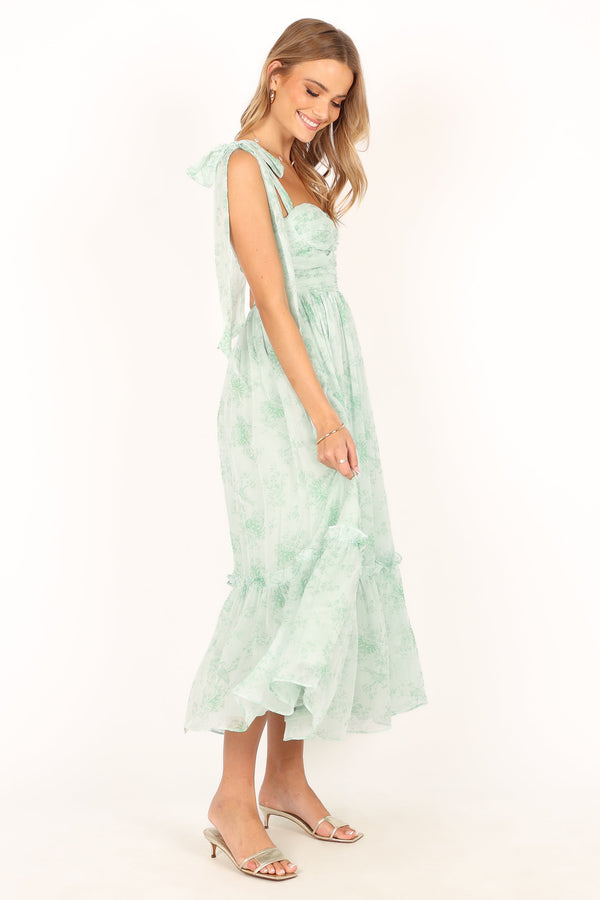 Petal and Pup USA DRESSES Floret Midi Dress - Sage