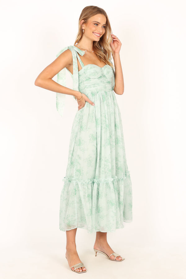 Petal and Pup USA DRESSES Floret Midi Dress - Sage