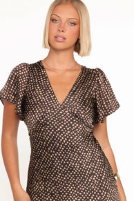 Petal and Pup USA DRESSES Flossy Maxi Dress - Umber/Taupe